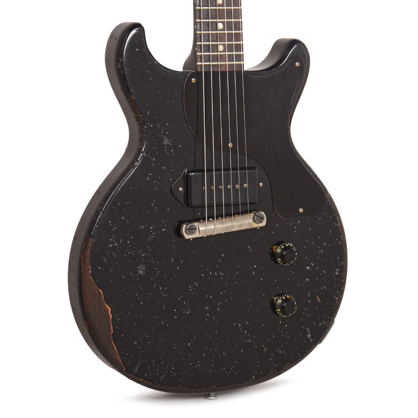 Gibson Custom Shop Murphy Lab 1960 Les Paul Junior Double Cut Reissue Ebony Ultra Heavy Aged