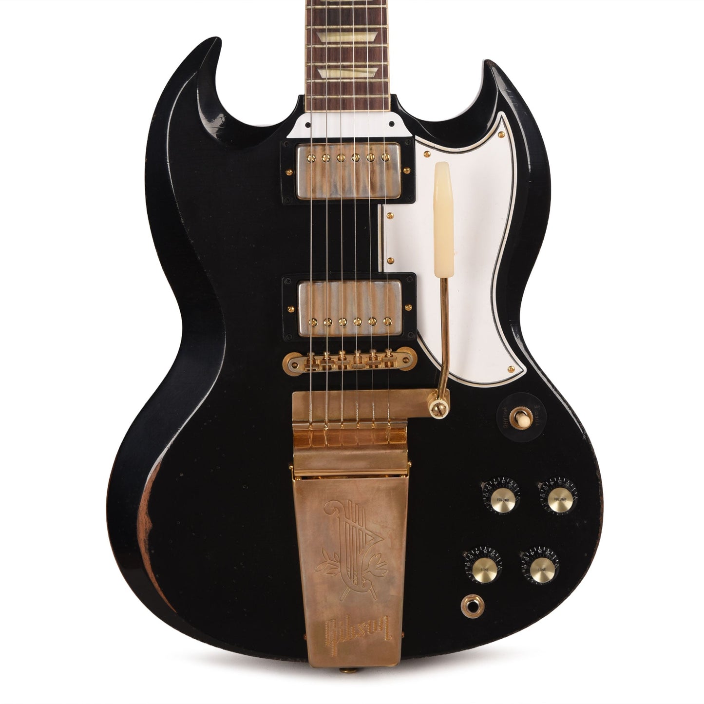 Gibson Custom Shop Murphy Lab 1961 Les Paul/SG Standard "CME Spec" Heavy Antique Ebony Heavy Aged w/Maestro Vibrola