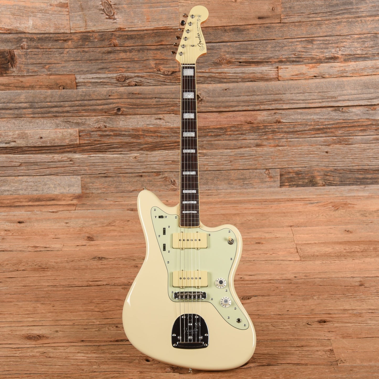 Fender JM-66 Jazzmaster Reissue w/Matching Headcap Olympic White 2014