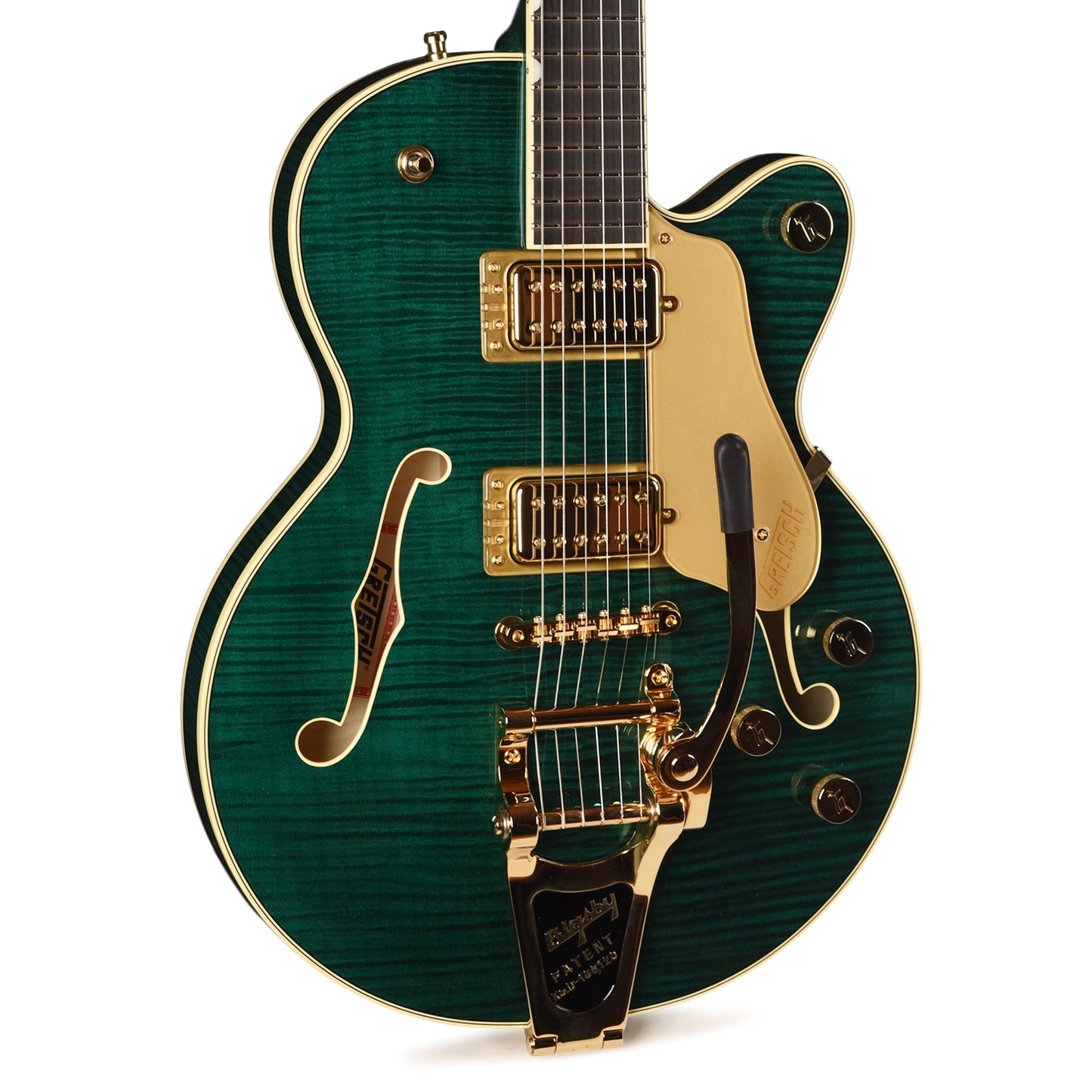Gretsch Broadkaster Jr. LX Figured Center Block Tropic Aura Gold Hardware w/String-Thru Bigsby