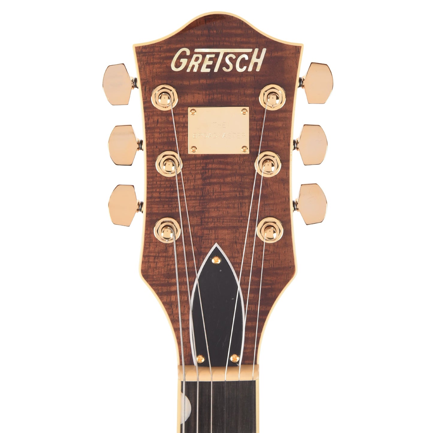 Gretsch Broadkaster Jr. LX Figured Center Block Caramel Dawn Gold Hardware w/String-Thru Bigsby