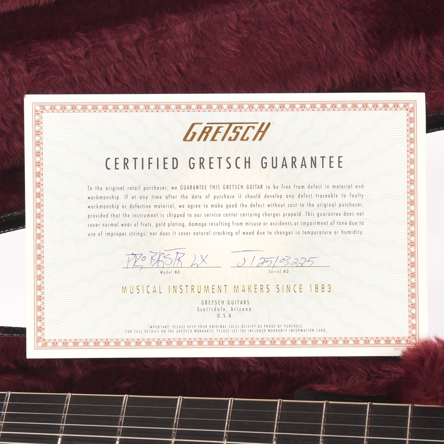 Gretsch Broadkaster LX Figured Center Block Bourbon Stain Gold Hardware w/String-Thru Bigsby