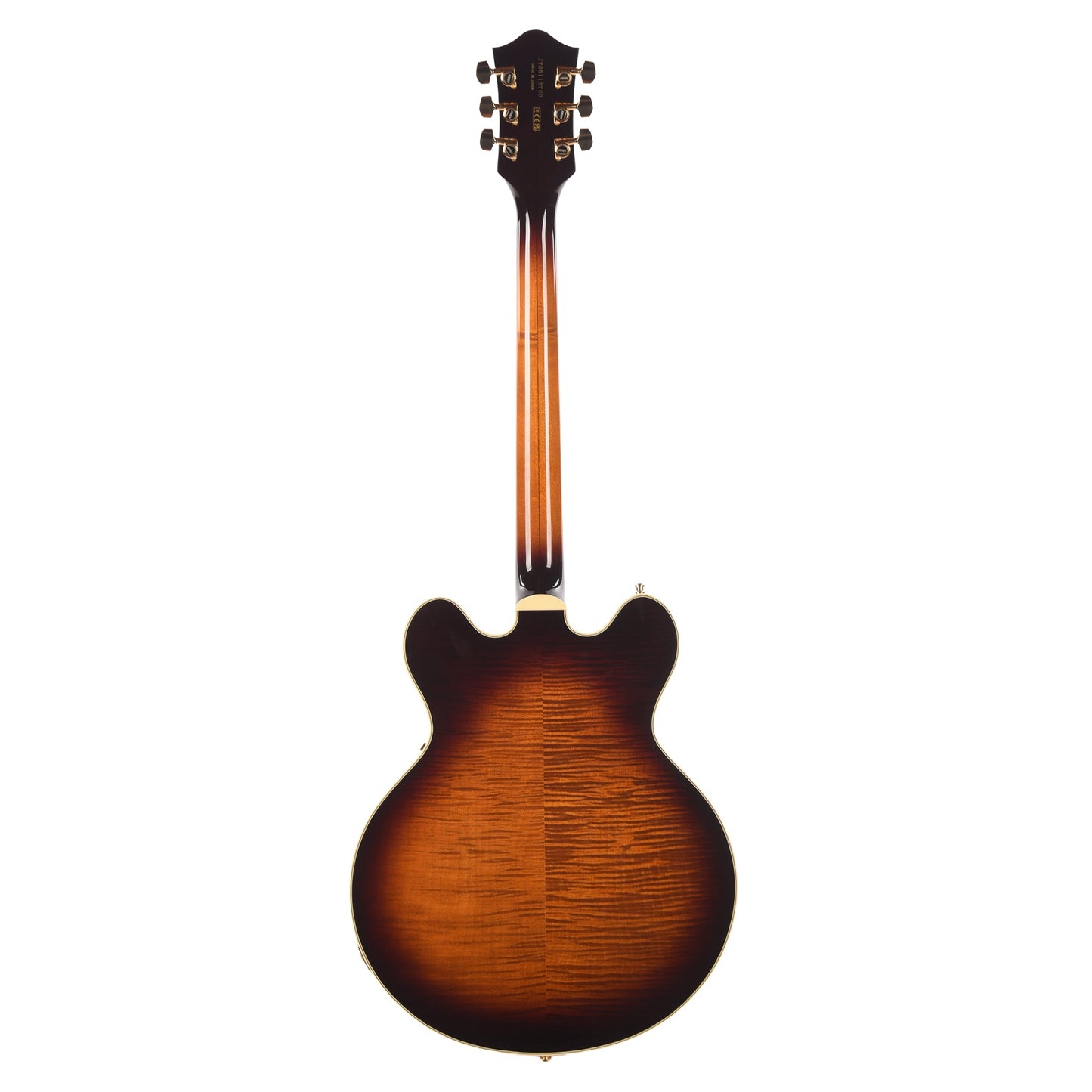 Gretsch Broadkaster LX Figured Center Block Havana Burst Gold Hardware w/String-Thru Bigsby