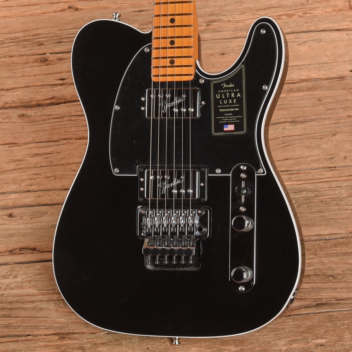 Fender American Ultra Luxe Telecaster Floyd Mystic Black 2024