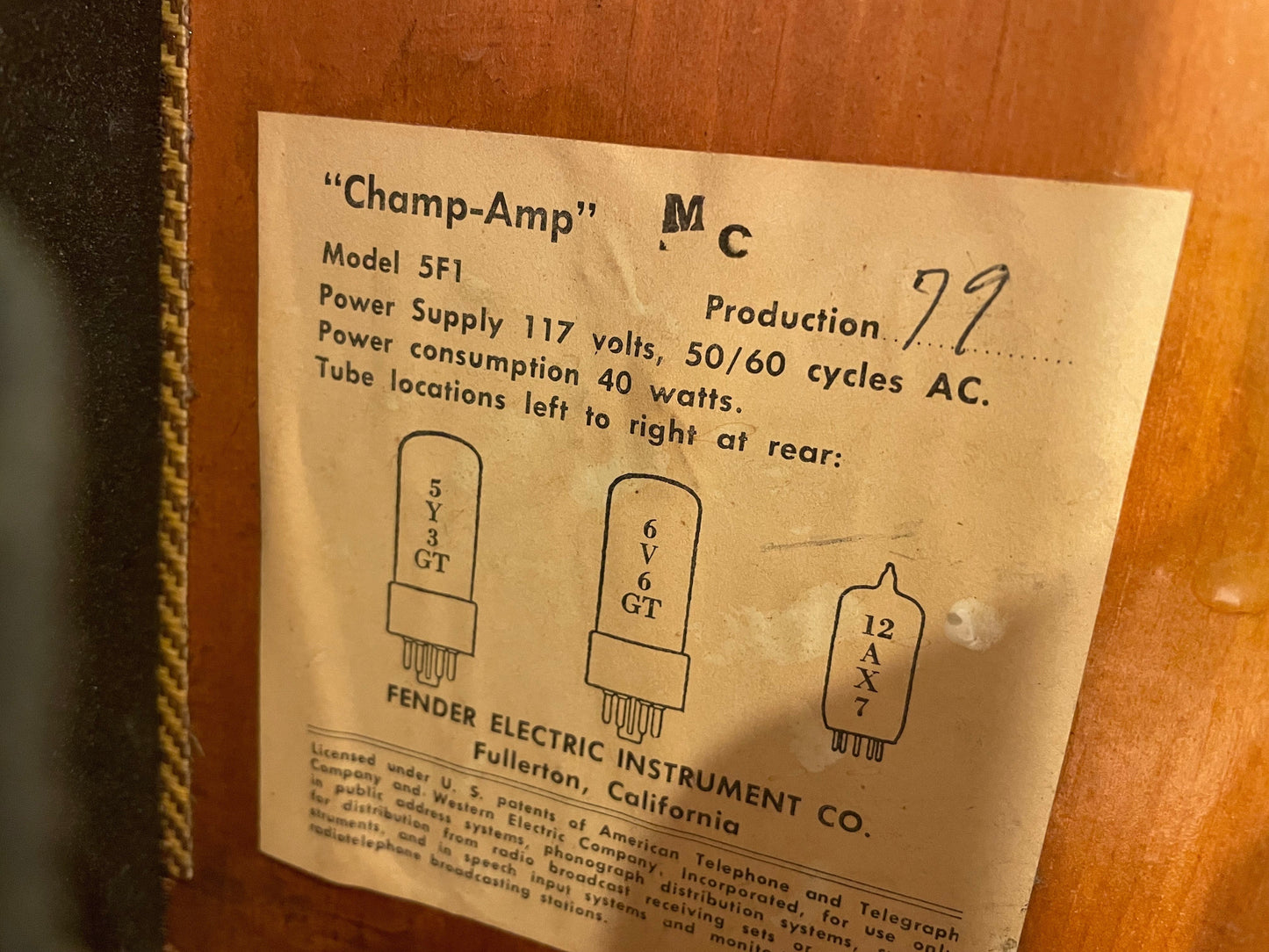 Fender Champ 5F1 1963
