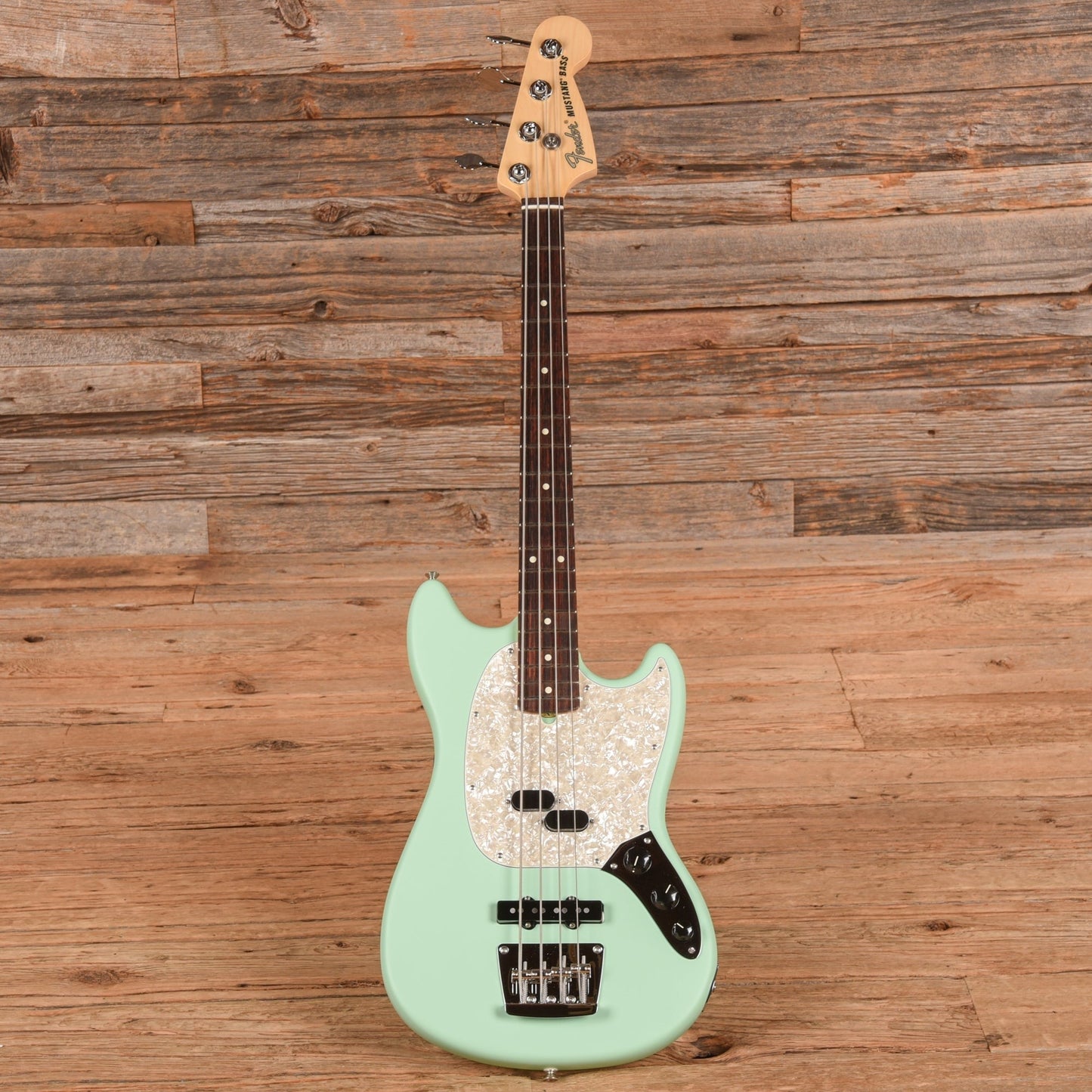Fender American Performer Mustang Bass Satin Surf Green 2023