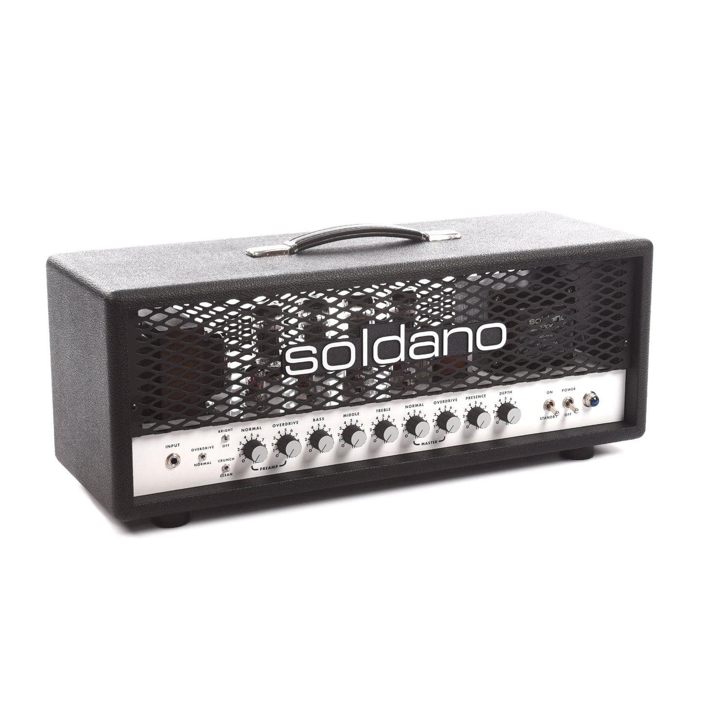 Soldano Super Lead Overdrive 100w Head White Control Panel Black Tolex Classic Metal Grille