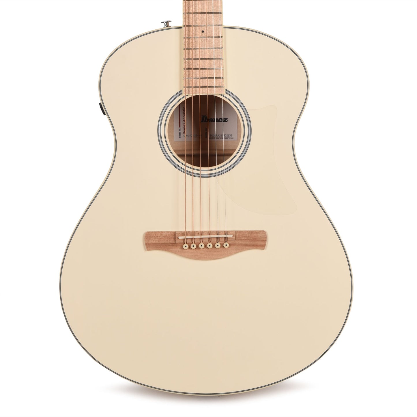 Ibanez AAM370M2EAIB Acoustic Electric Guitar Transparent Antique White Ice Blue Open Pore