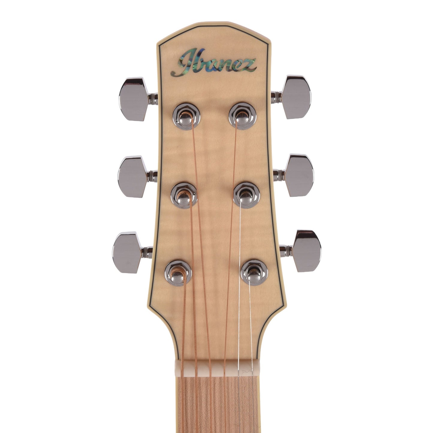 Ibanez AAM370M2EAIB Acoustic Electric Guitar Transparent Antique White Ice Blue Open Pore