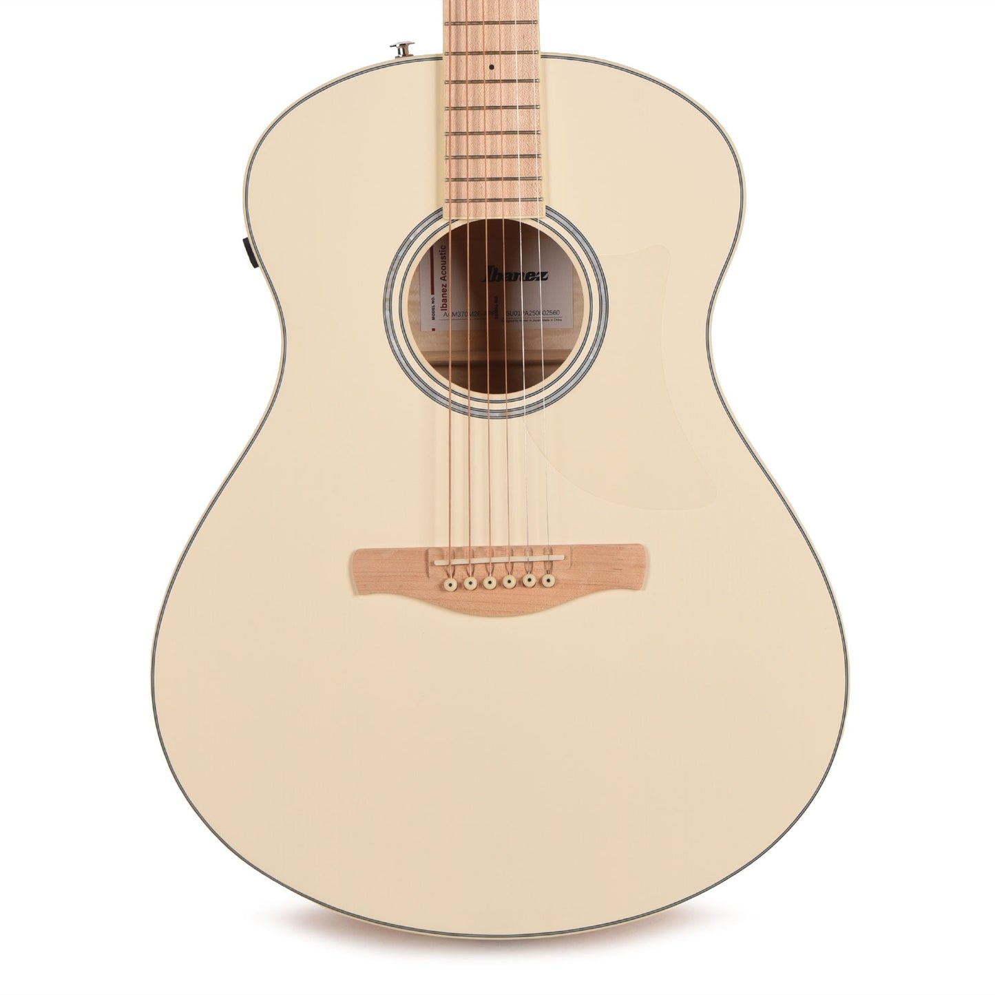 Ibanez AAM370M2EAPF Acoustic Electric Guitar Transparent Antique White Peach Fuzz Open Pore