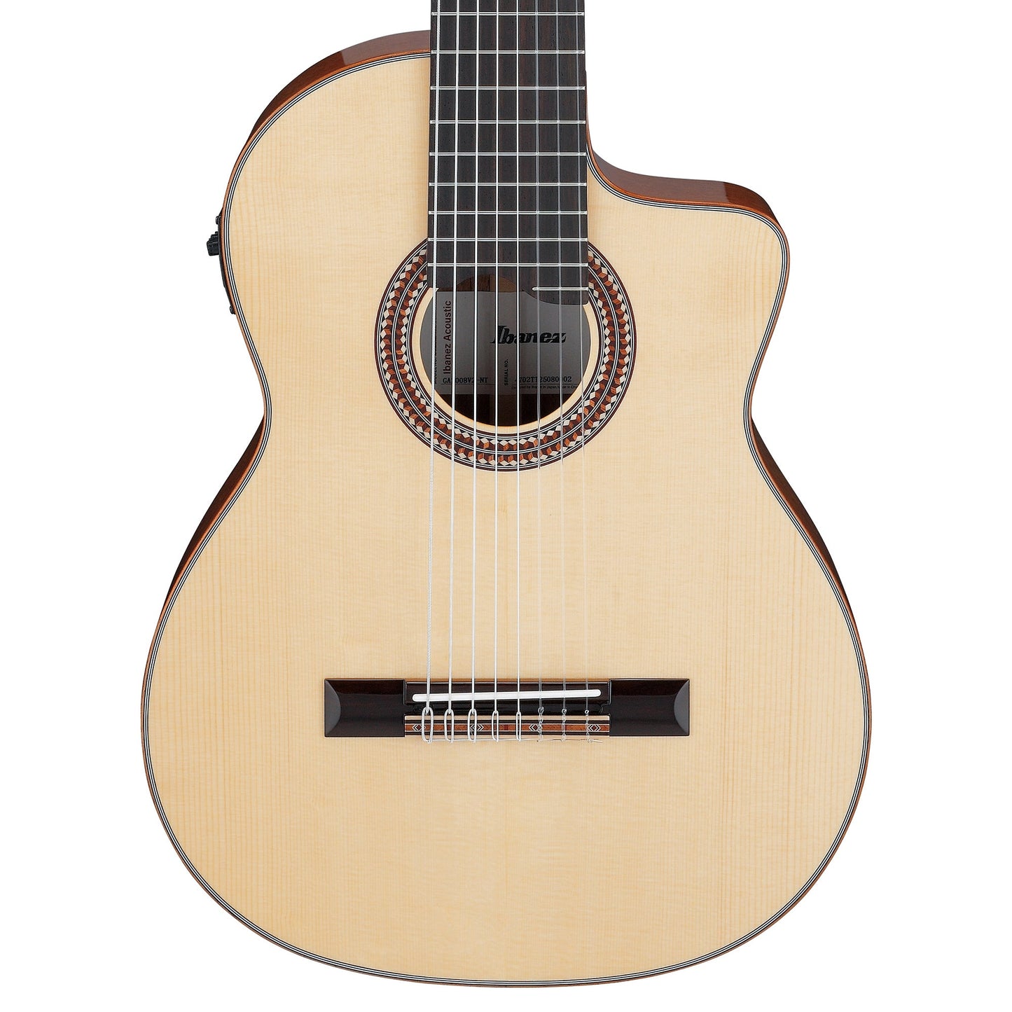 Ibanez GA3008CENT 8-String Classical Cutaway Acoustic-Electric Guitar Natural High Gloss