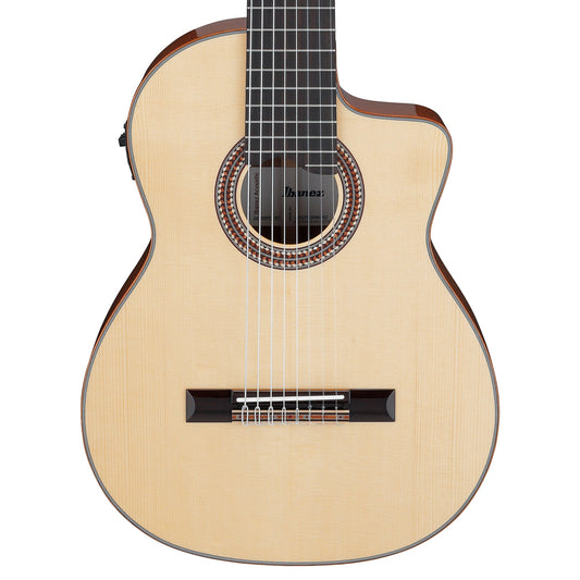 Ibanez GA3008CENT 8-String Classical Cutaway Acoustic-Electric Guitar Natural High Gloss