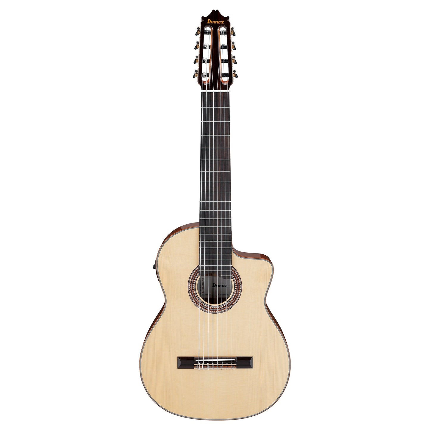 Ibanez GA3008CENT 8-String Classical Cutaway Acoustic-Electric Guitar Natural High Gloss