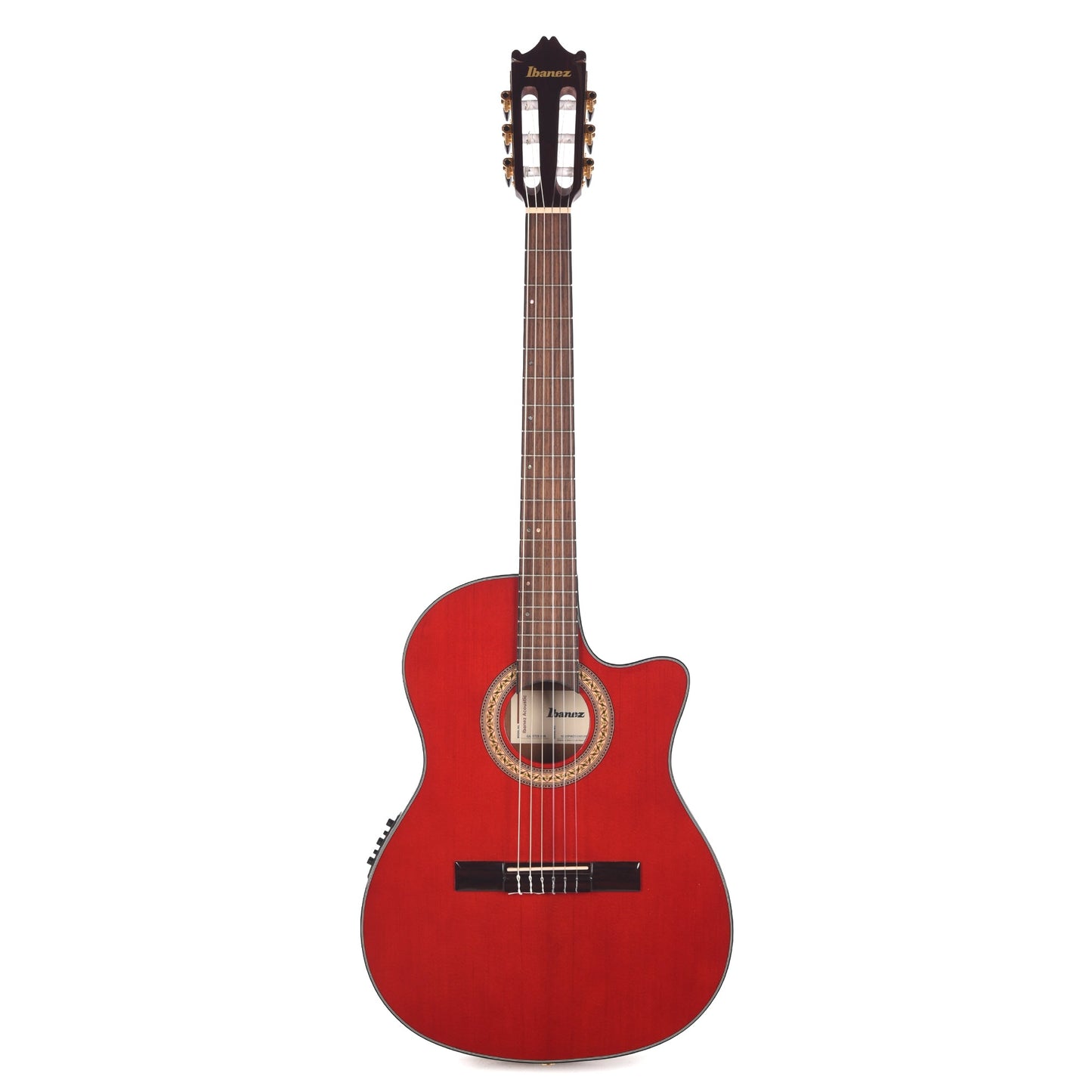 Ibanez GA35TCESRR Thinline Cutaway Classical Acoustic-Electric Sapphire Red High Gloss