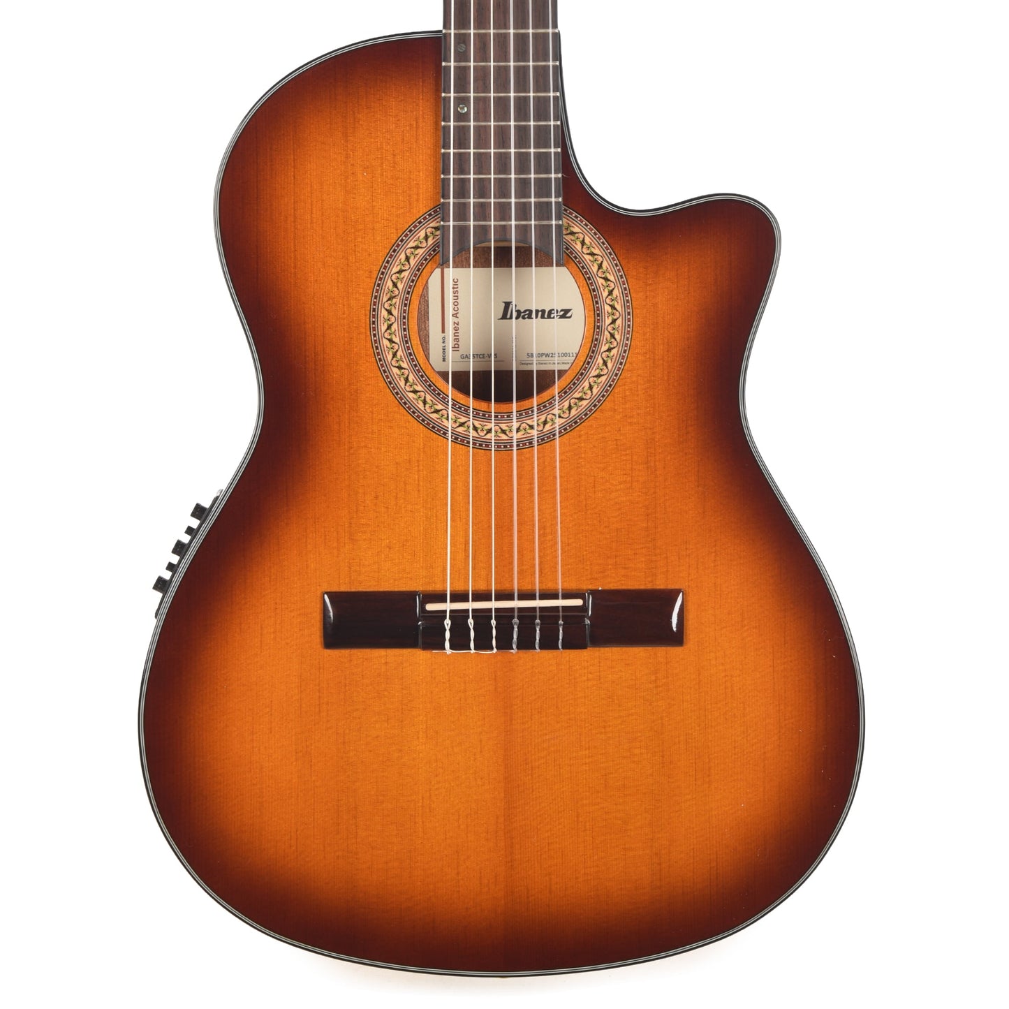 Ibanez GA35TCEVLS Thinline Cutaway Classical Acoustic-Electric Violin Sunburst High Gloss