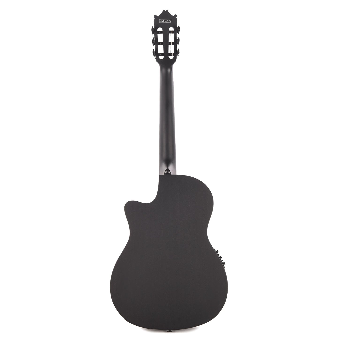 Ibanez GA621BOT Thinline Cutaway Classical Acoustic-Electric Guitar Black Out