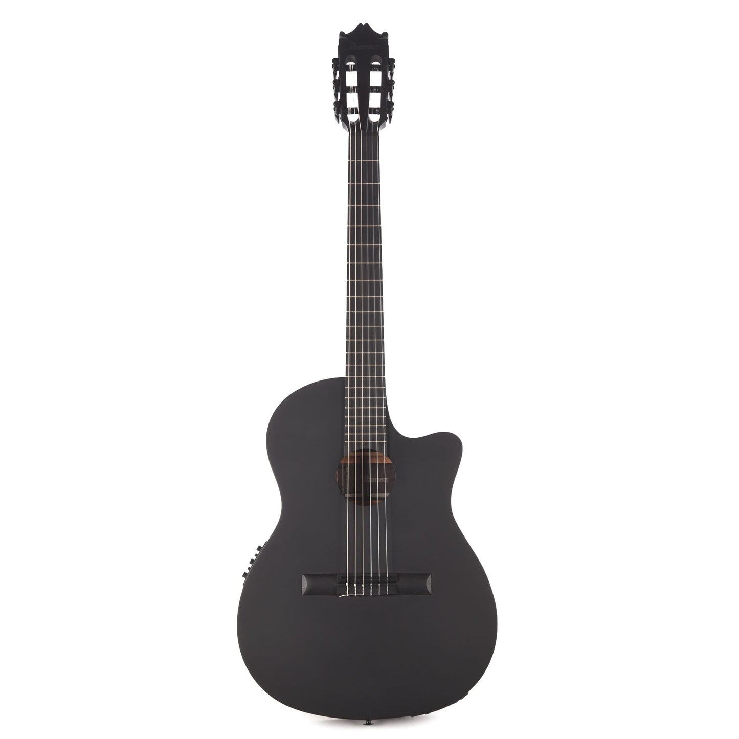 Ibanez GA621BOT Thinline Cutaway Classical Acoustic-Electric Guitar Black Out