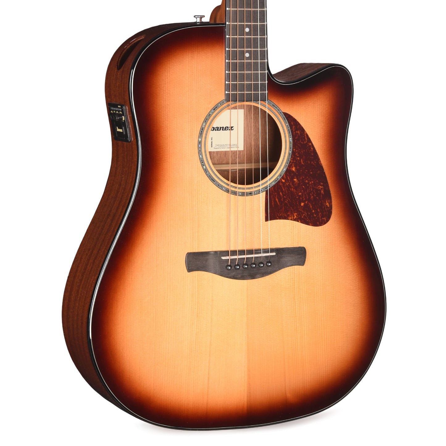 Ibanez AAD51CESB Grand Dreadnought Acoustic-Electric Guitar Sunburst High Gloss