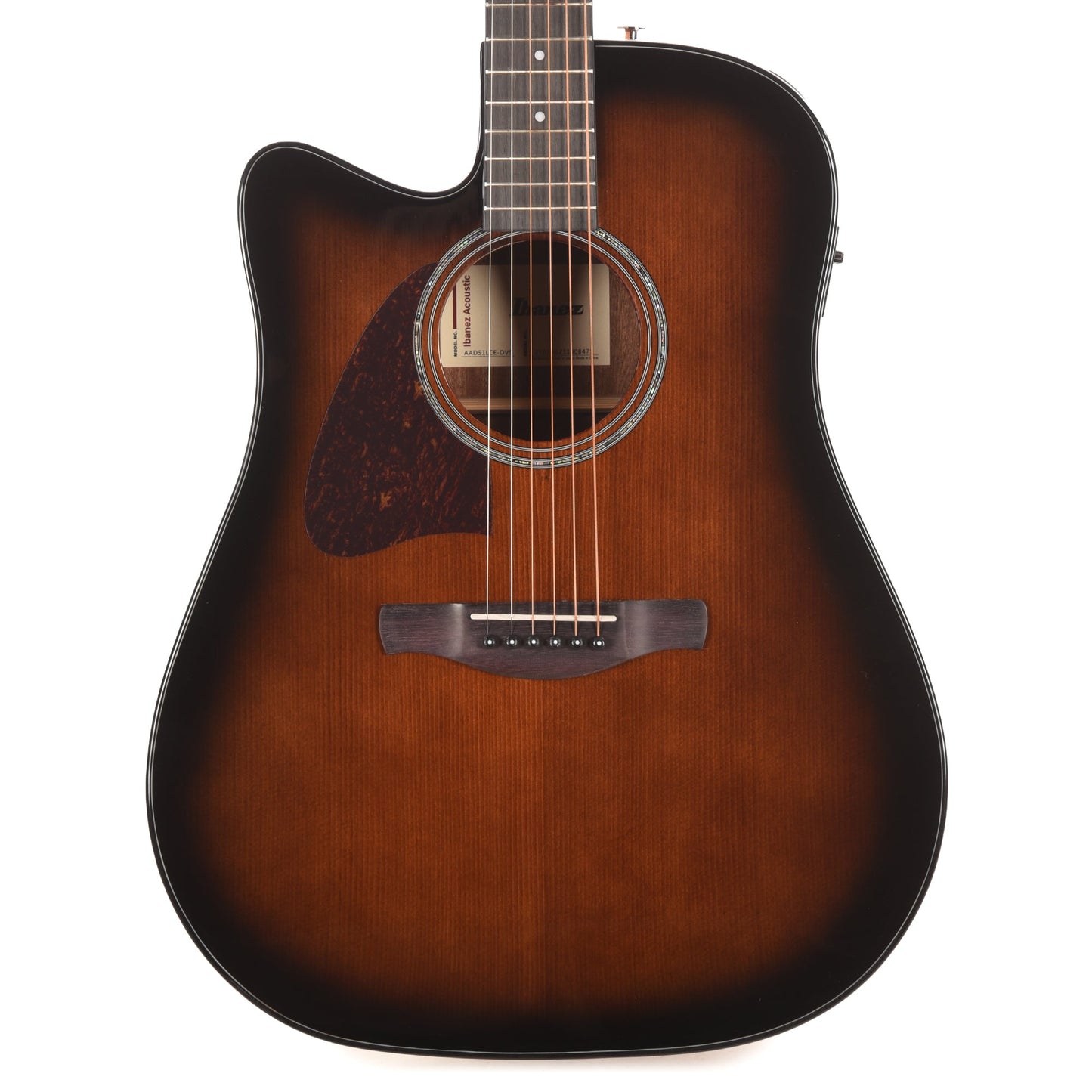 Ibanez AAD51LCEDVS Grand Dreadnought Acoustic-Electric Guitar Dark Violin Sunburst High Gloss Left-Handed