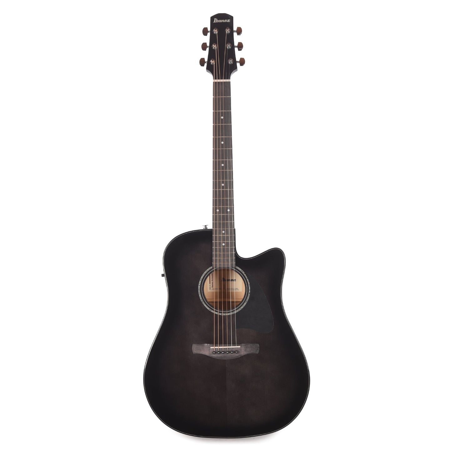 Ibanez AAD77CETKS Grand Dreadnought Acoustic-Electric Guitar Transparent Black Sunburst High Gloss