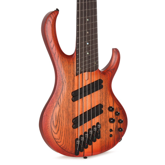 Ibanez BTB866MSBRF BTB Bass Workshop 6-String Electric Bass Multi scale Brown Topaz Burst Flat
