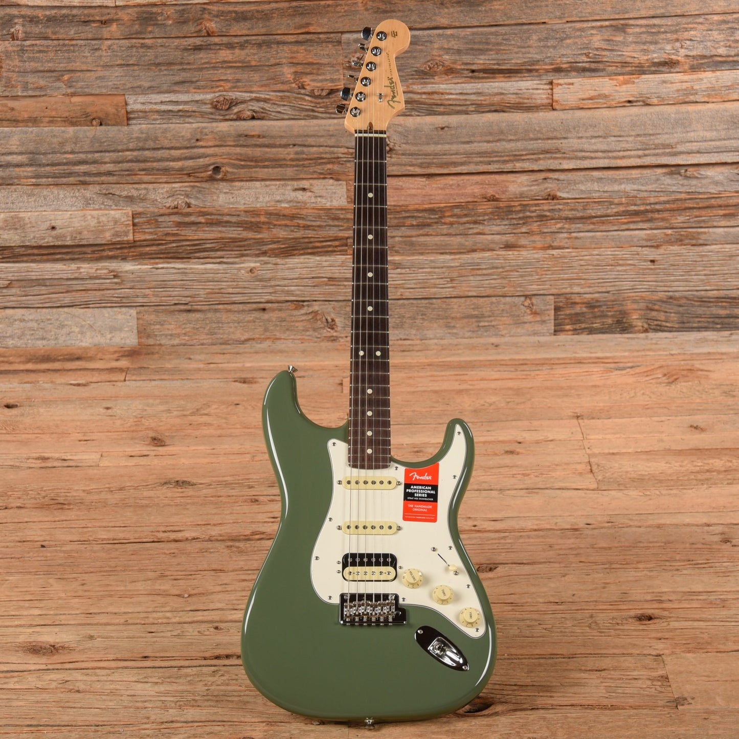 Fender American Professional Stratocaster HSS Antique Olive 2019