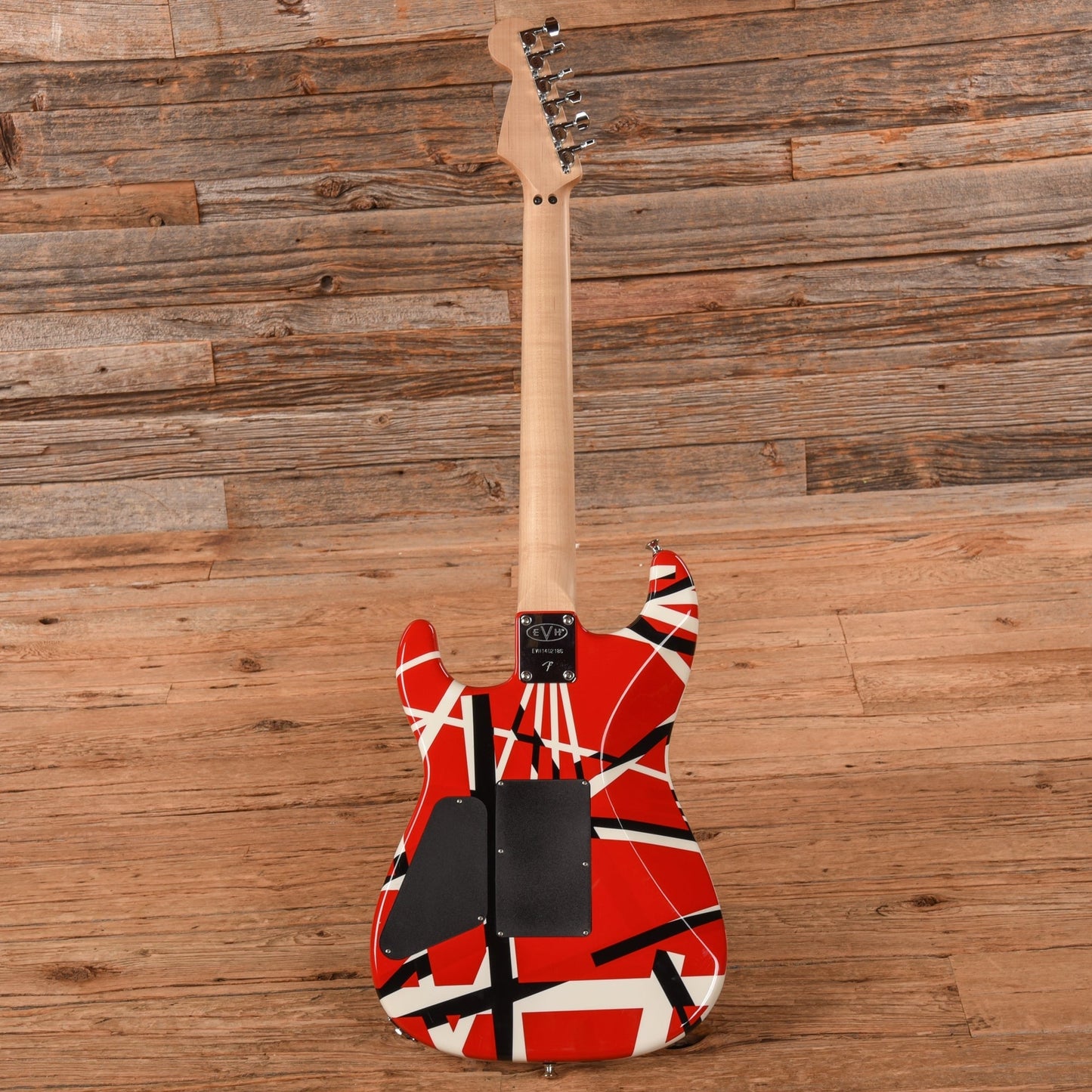 EVH Striped Series Red with Black and White Stripes 2014