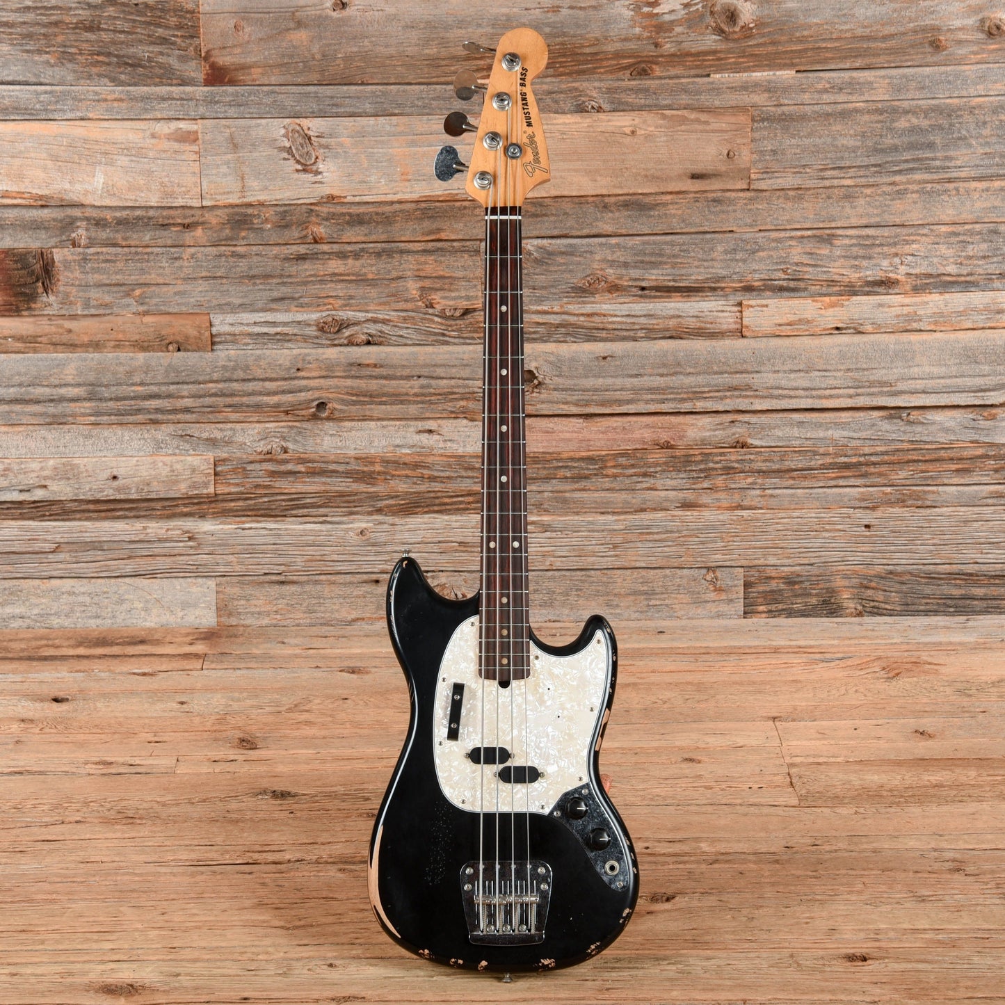 Fender Justin Meldal Johnson Road Worn Signature Mustang Bass Black 2023