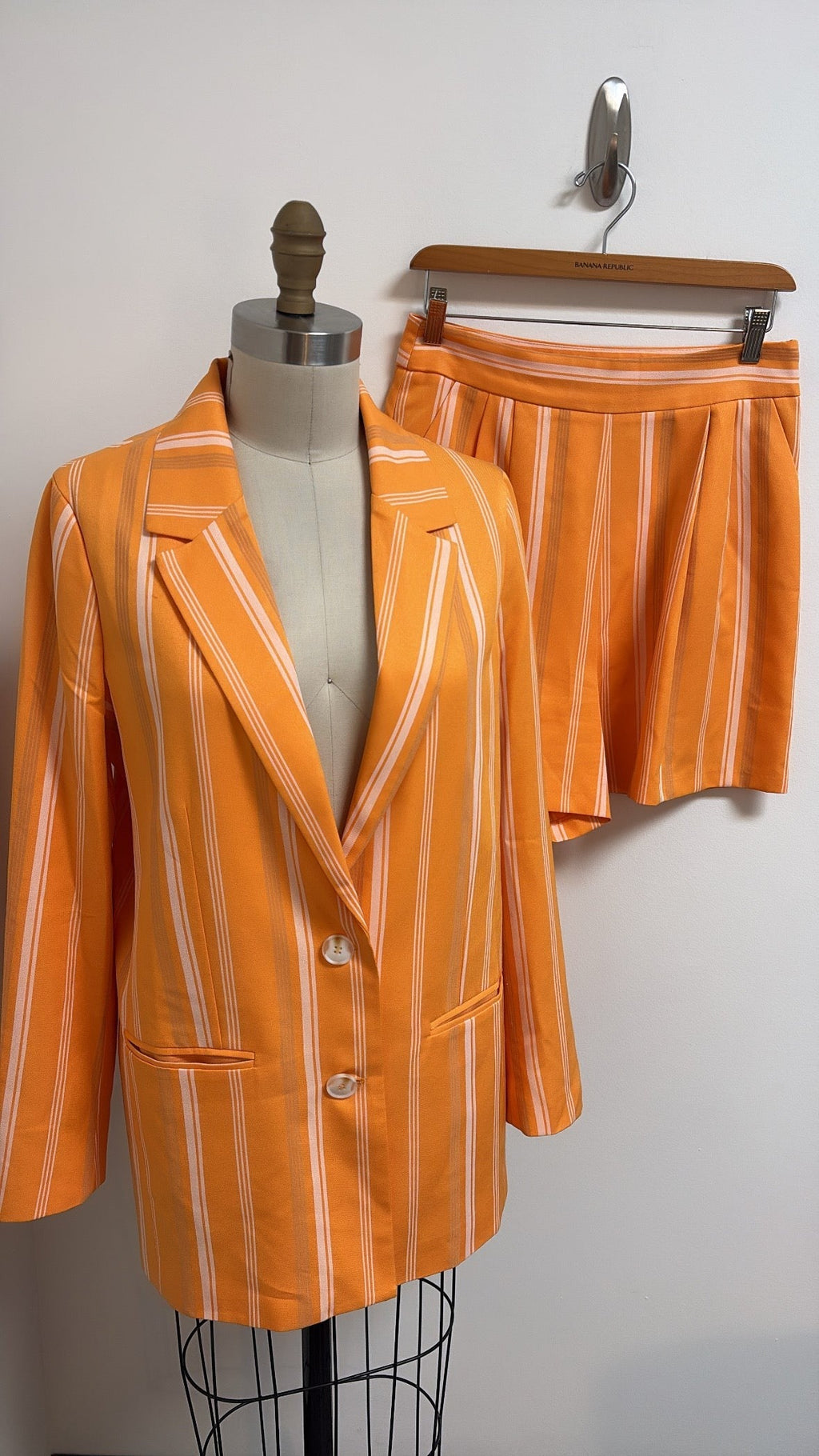Asos 2pc Orange Jacket + Shorts, 6/8 (jacket sz8, shorts sz6