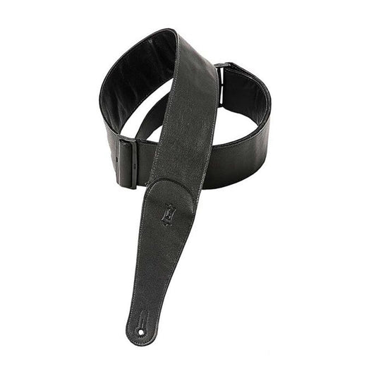 Levy's 3" Garment Leather Guitar Strap Black