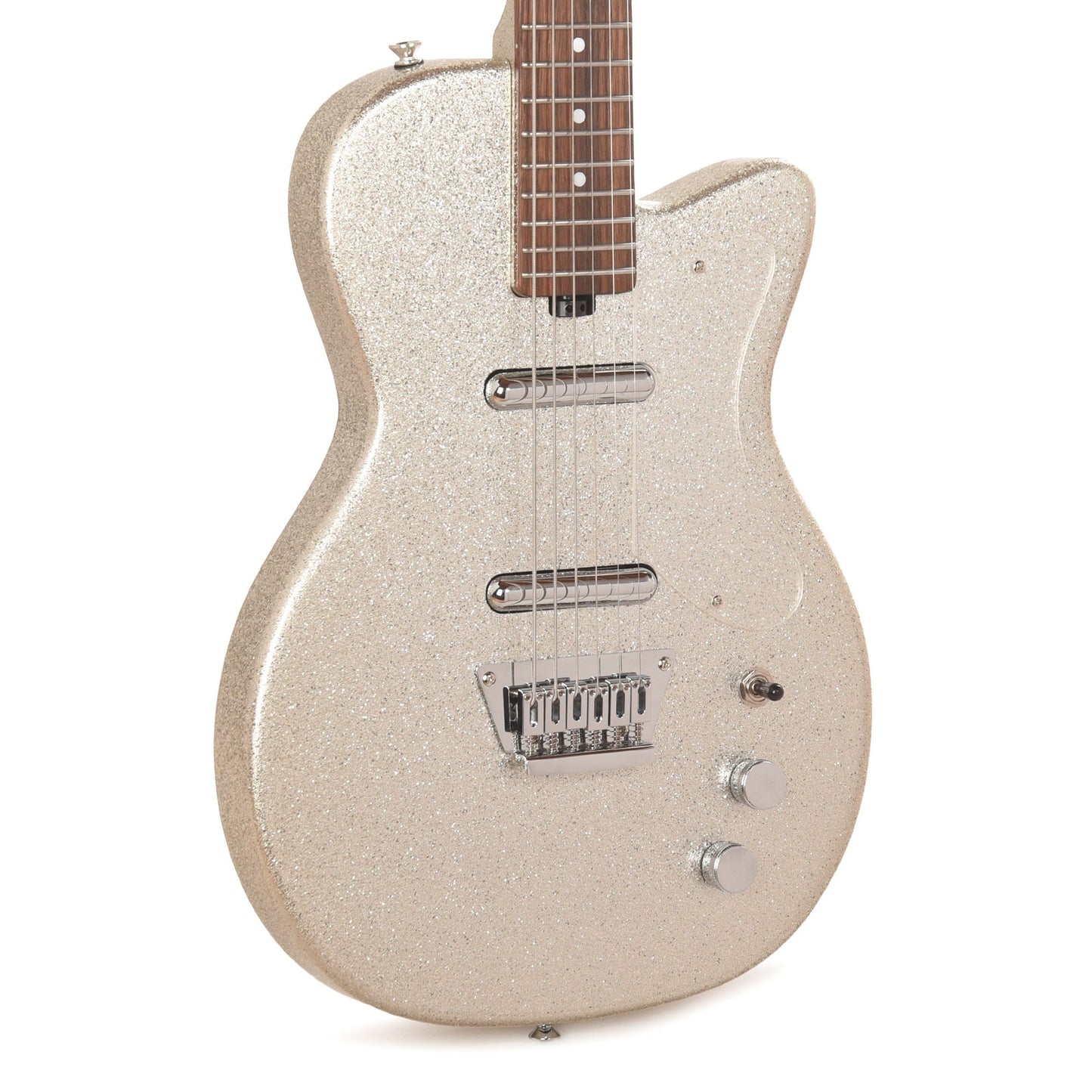 Silvertone 1373 Baritone Electric Guitar Heavy Silver Flake