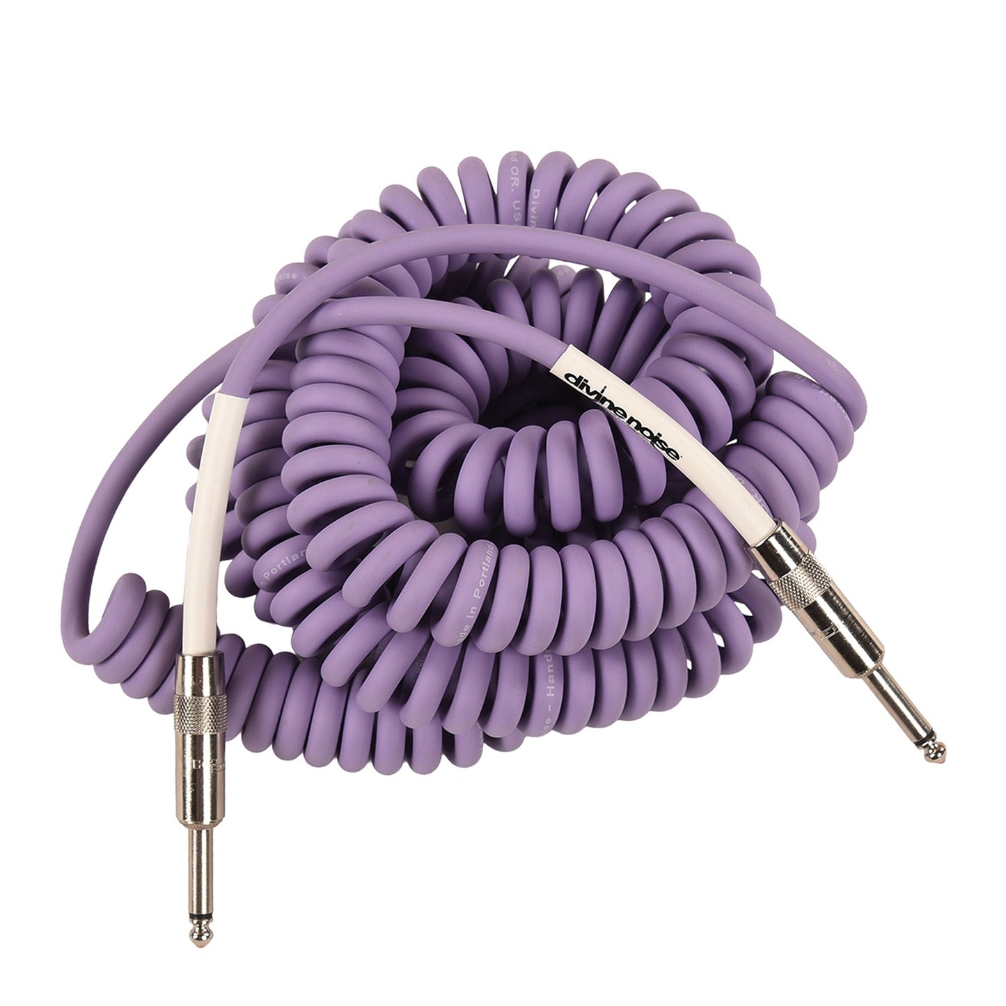Divine Noise Curly Instrument Cable 30' Straight/Straight Lavender Haze