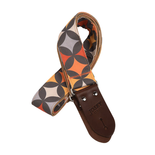 Josey Starlight Lounge 2" Guitar Strap w/Chocolate Ends and Cotton Backing