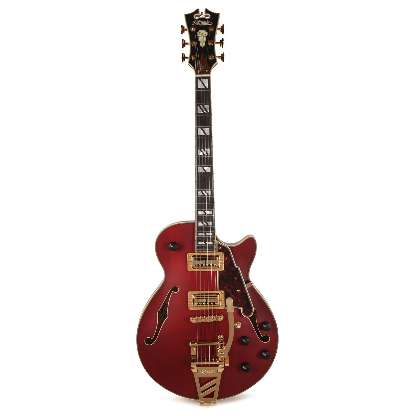 D'Angelico Deluxe Bobby Weir 3 Semi-Hollow Satin Trans Wine