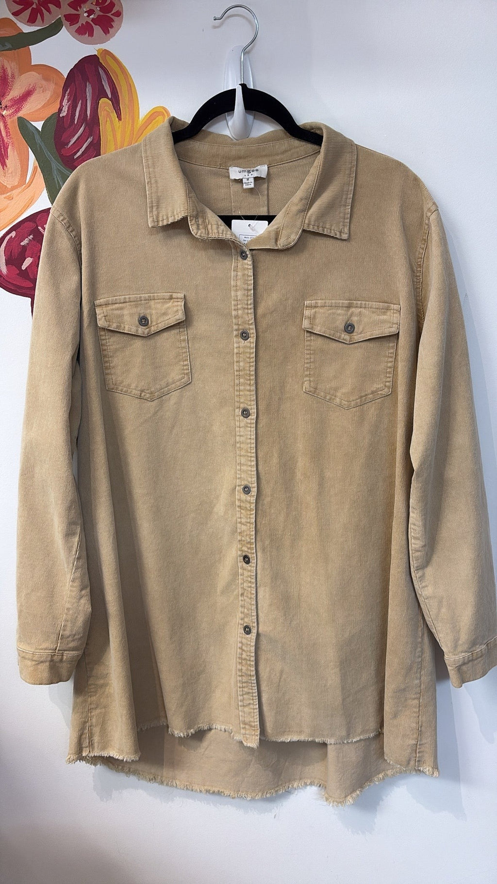Umgee Brown Corduroy Jacket Top, M