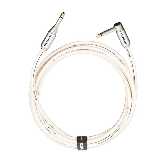 MONO Stage Instrument Cable Standard Angled to Silent 10' White