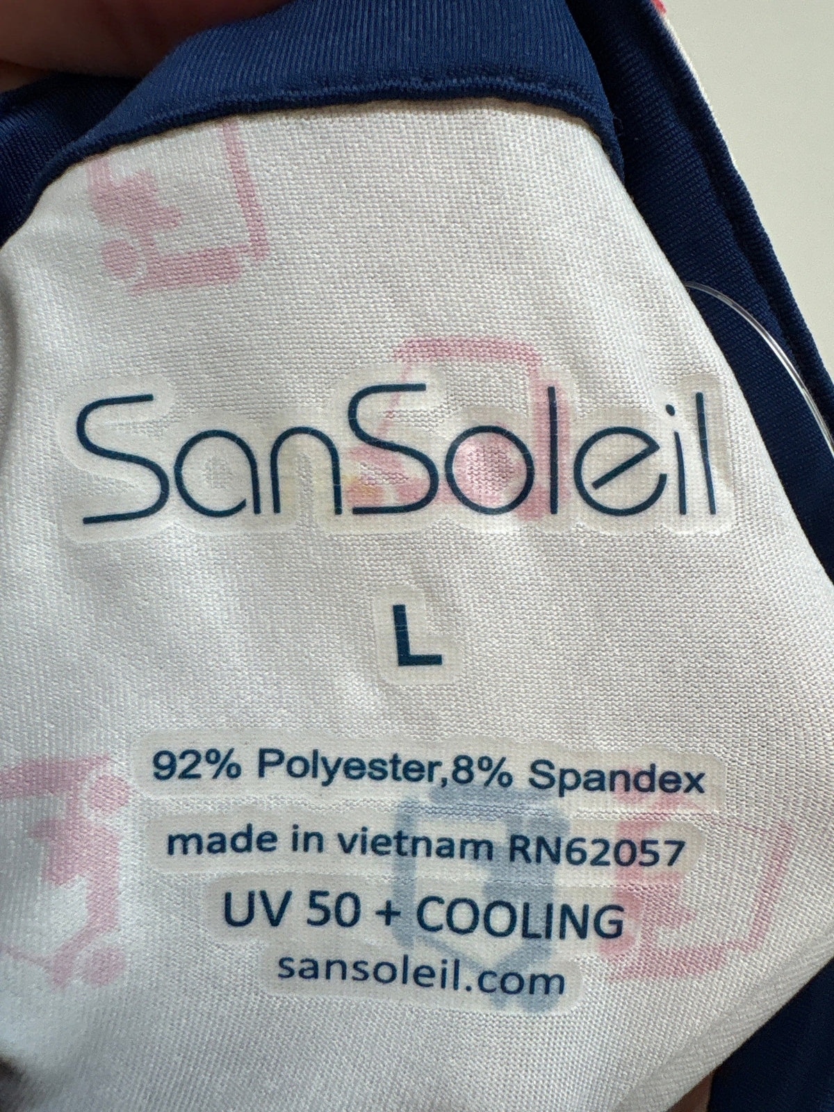 San Soleil UV 50+ Cooling Golf Print Pullover, L