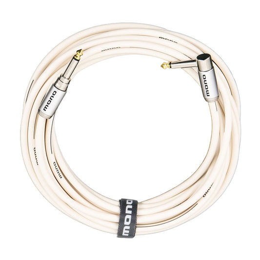 MONO Stage Instrument Cable Standard Angled to Silent 20' White