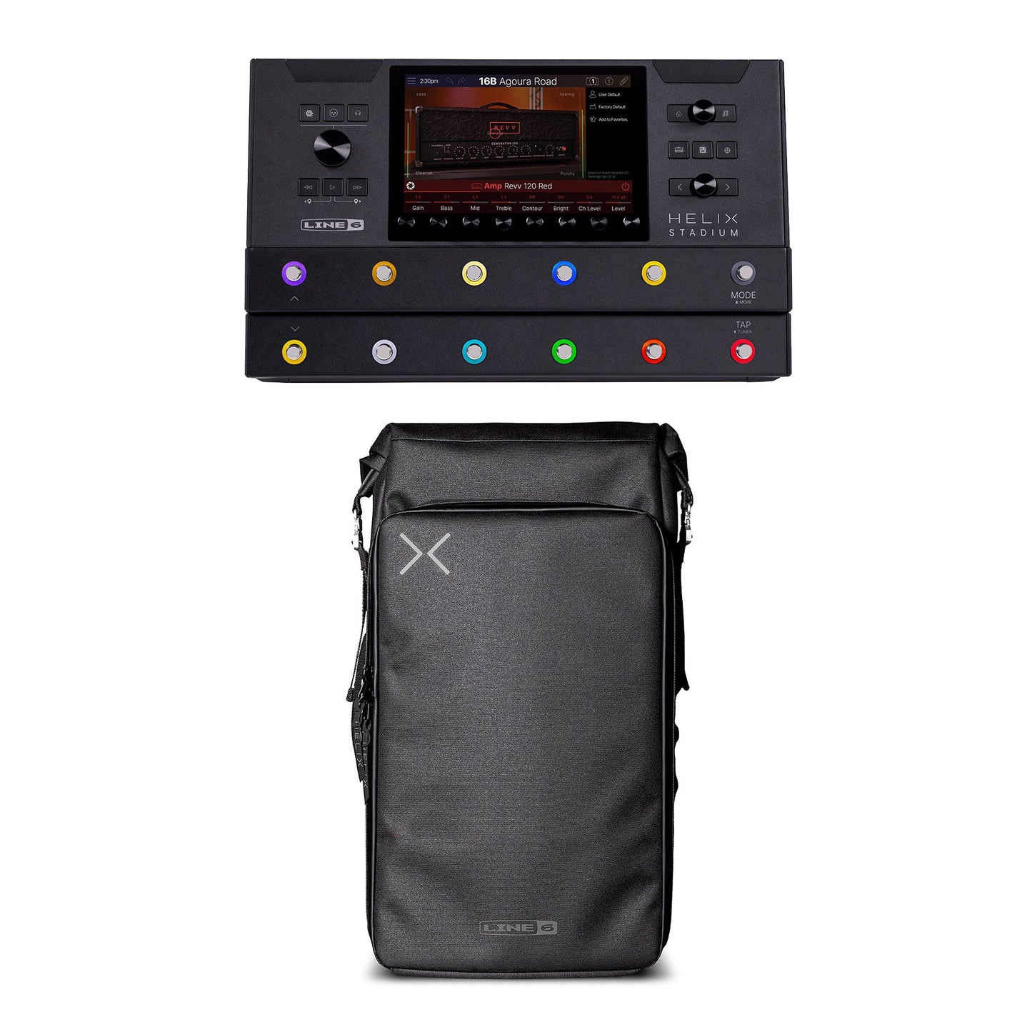 Line 6 Helix Stadium Floor Amp Modeler & Multi Effects Processor and Backpack Bundle