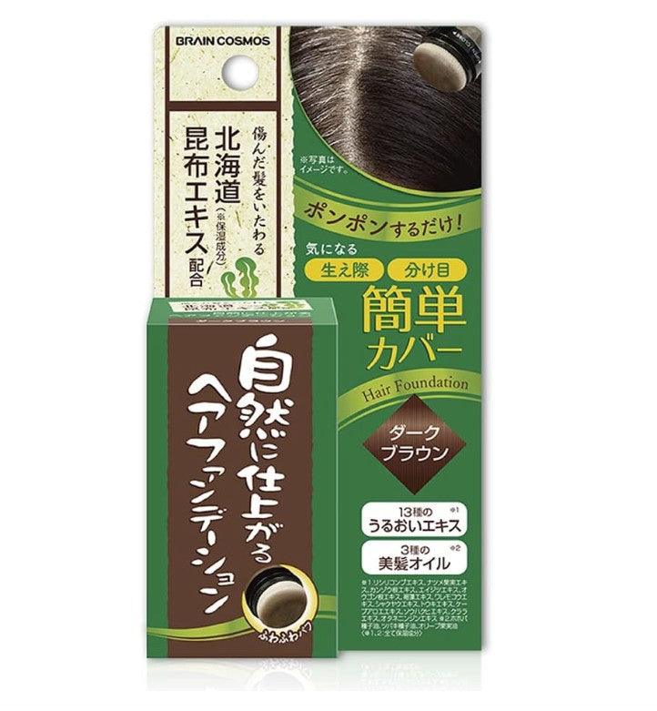 Brain Cosmos Color Powder Puff (Black)利尻昆布天然護理染髮粉撲白髮染黑 5g