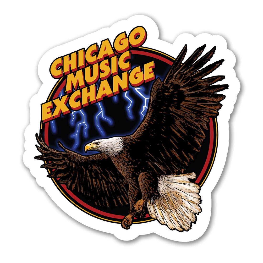 CME "Flying Eagle" Die Cut Sticker, Gloss Vinyl, 4x4"