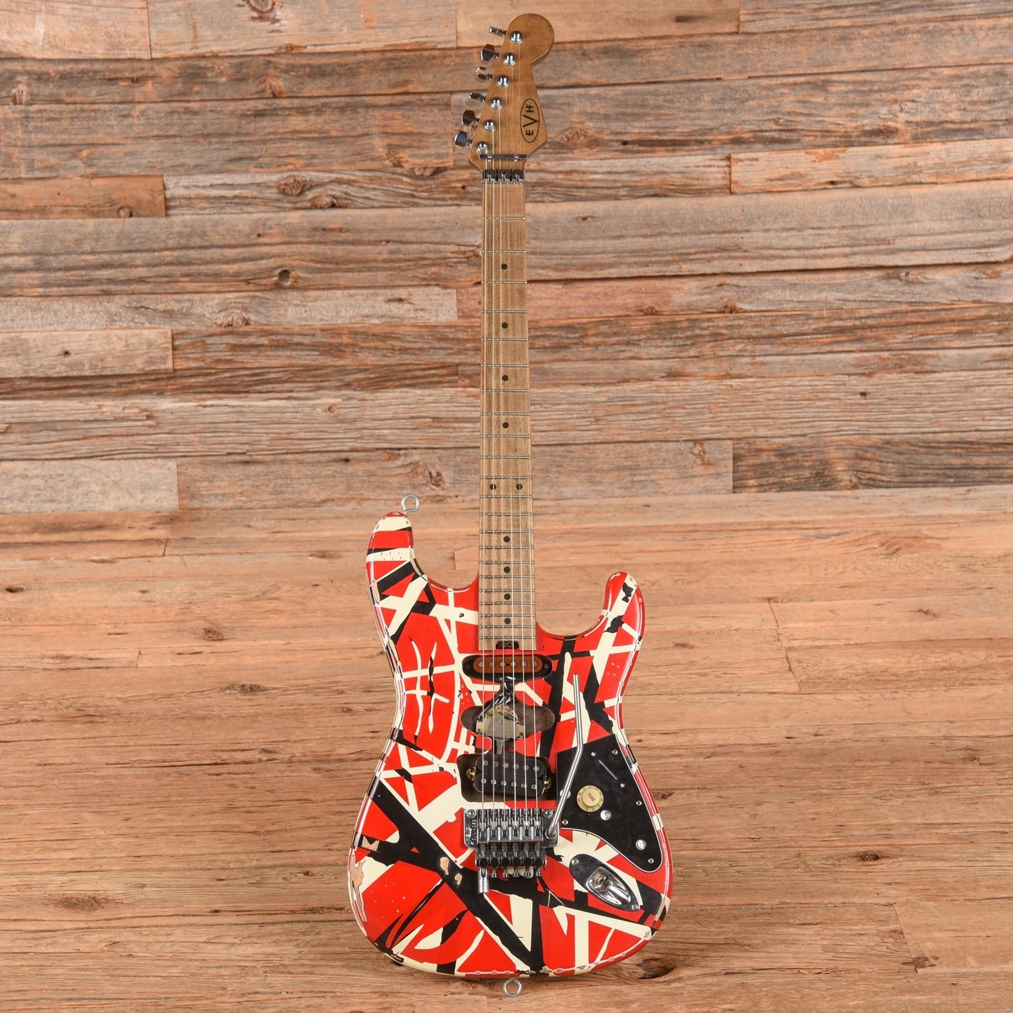 EVH Striped Series Frankenstein Red, Black, and White 2021