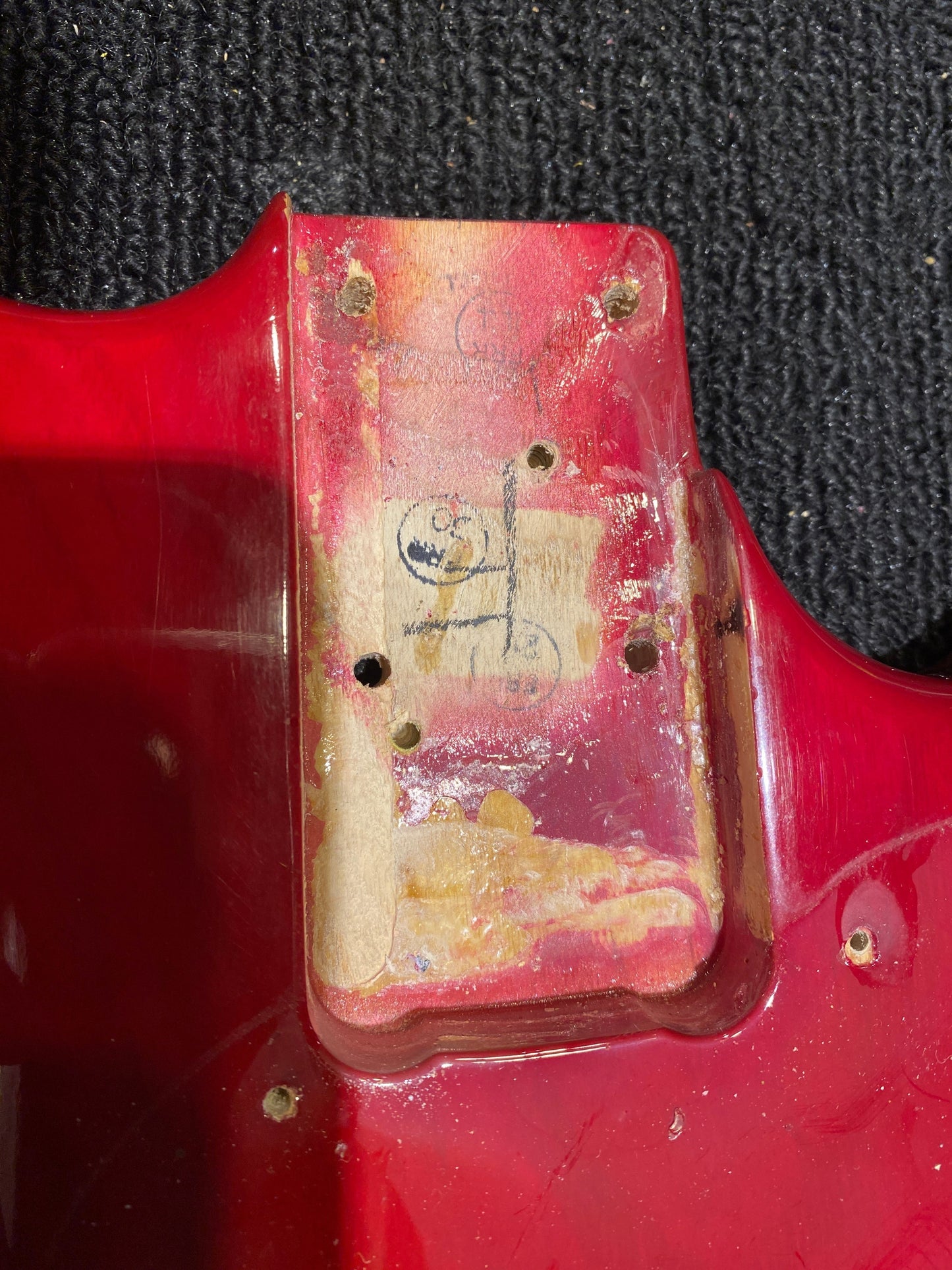 Fender Musicmaster Bass Red 1978