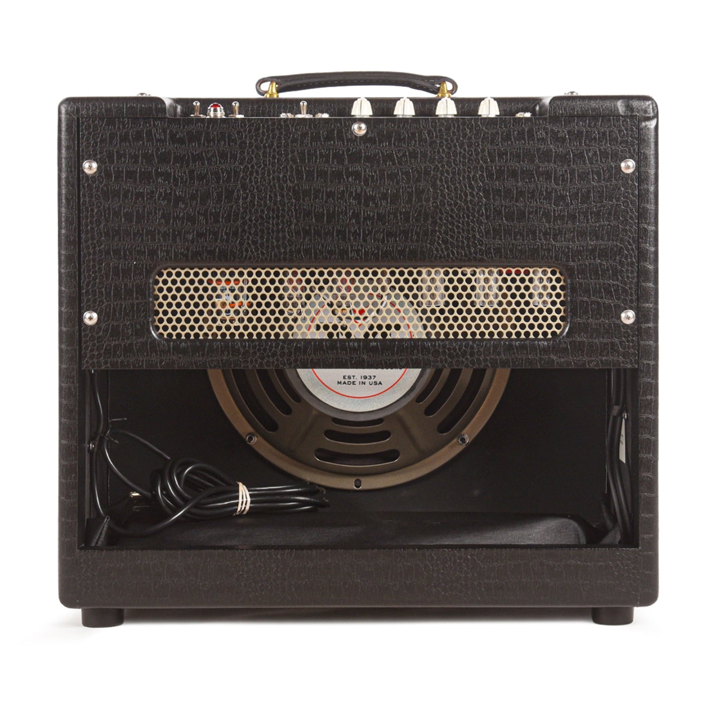 Magnatone Varsity Reverb 15w 1x12 Point to Point Handwired Combo Amp Cathedral Black