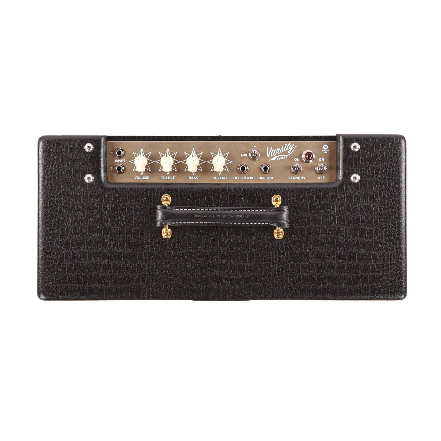 Magnatone Varsity Reverb 15w 1x12 Point to Point Handwired Combo Amp Cathedral Black