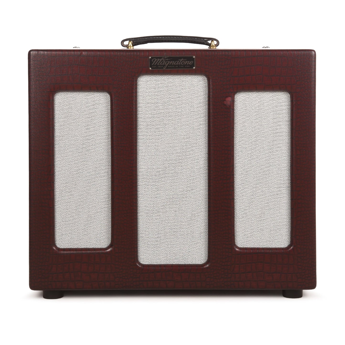 Magnatone Varsity Reverb 15w 1x12 Point to Point Handwired Combo Amp Cathedral Burgundy