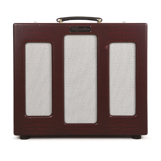 Magnatone Varsity Reverb 15w 1x12 Point to Point Handwired Combo Amp Cathedral Burgundy