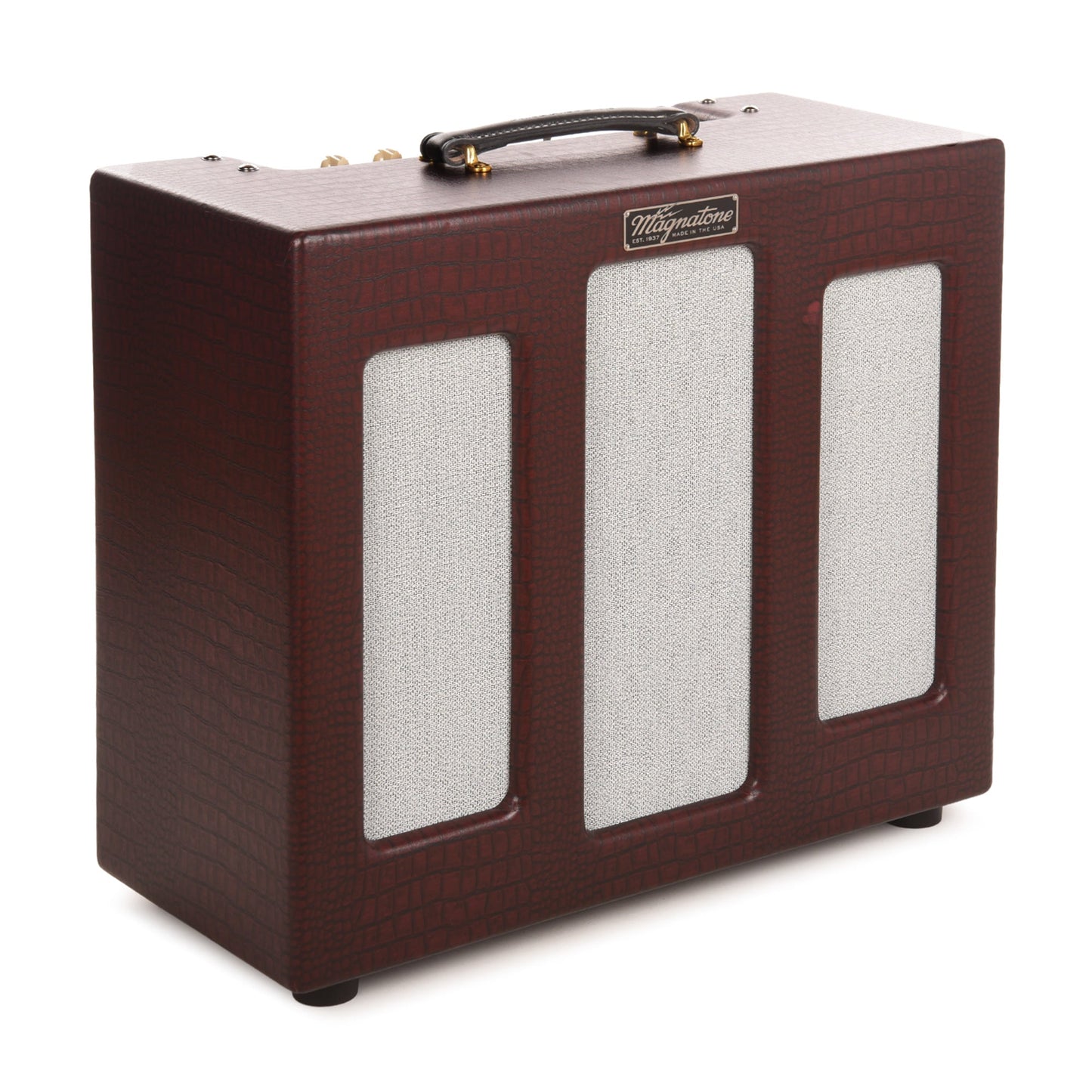 Magnatone Varsity Reverb 15w 1x12 Point to Point Handwired Combo Amp Cathedral Burgundy