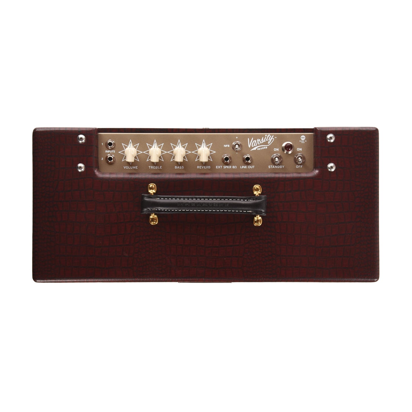 Magnatone Varsity Reverb 15w 1x12 Point to Point Handwired Combo Amp Cathedral Burgundy