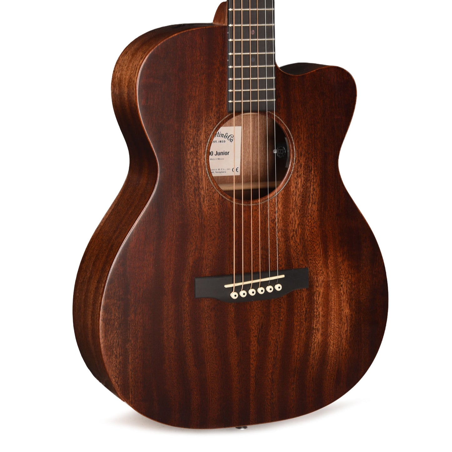 Martin Junior Series 000C Jr E StreetMaster Sapele Dark Mahogany Distressed